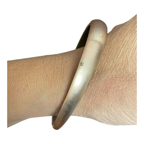 ALEXIS BITTAR Crystal Rhinestone Lucite Skinny Tapered Bangle Bracelet - Picture 3 of 16